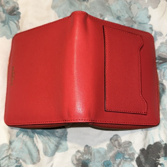 COACH Coral Crosshatch Leather Wallet Pristine - Picture 12 of 16